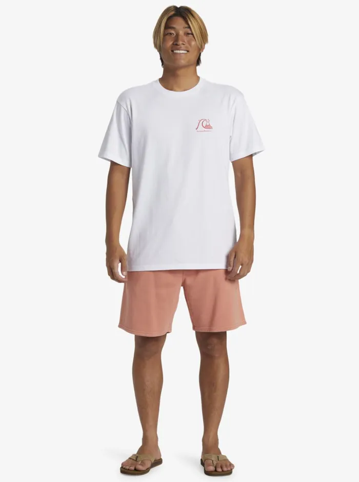 Quiksilver The Original Boardshort TShirt White Mens Tees Quiksilver The Original Boardshort TShirt White Mens Tees
