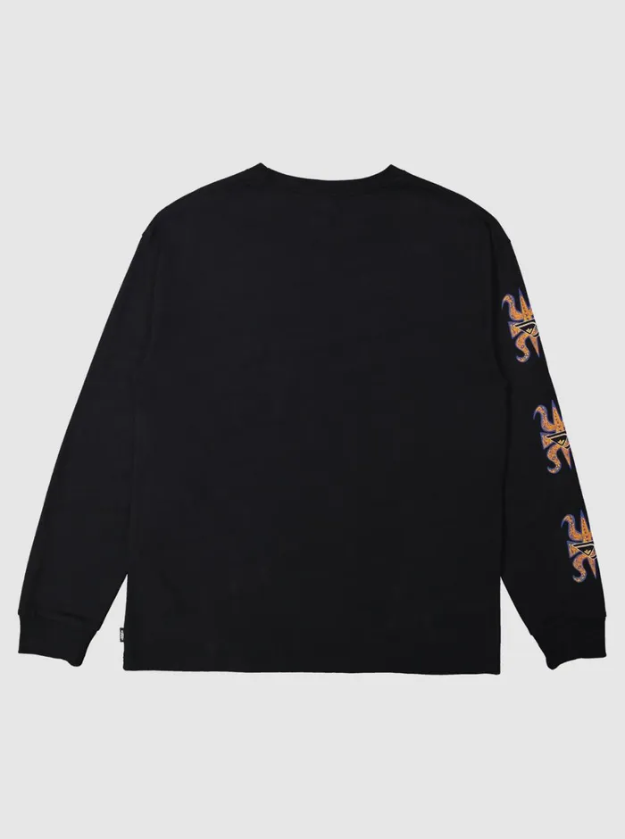 Quiksilver Trident Long Sleeve TShirt Black Mens Tees