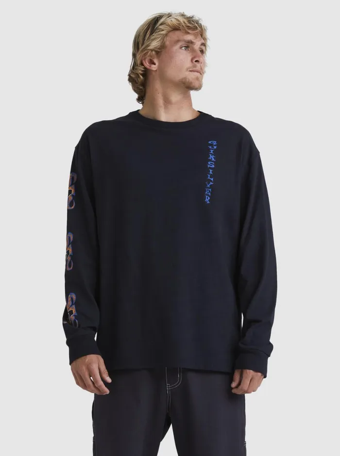 Quiksilver Trident Long Sleeve TShirt Black Mens Tees