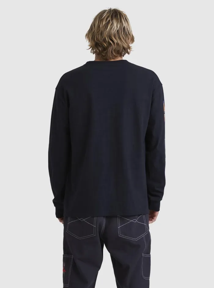 Quiksilver Trident Long Sleeve TShirt Black Mens Tees