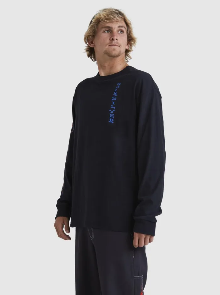Quiksilver Trident Long Sleeve TShirt Black Mens Tees