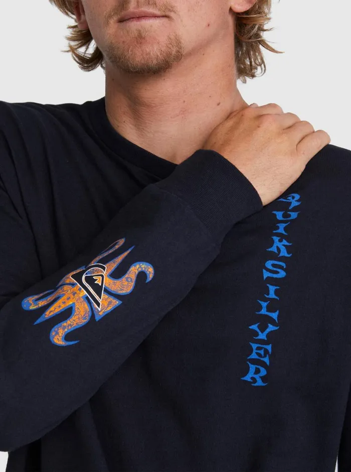 Quiksilver Trident Long Sleeve TShirt Black Mens Tees
