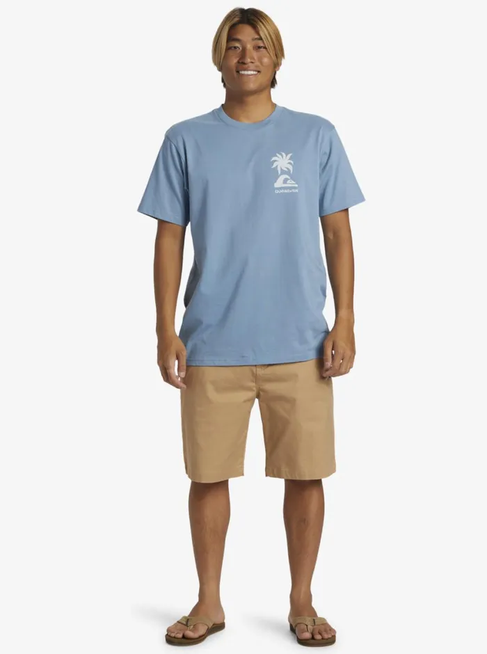 Quiksilver Tropical Breeze TShirt Blue Shadow Mens Tees Quiksilver Tropical Breeze TShirt Blue Shadow Mens Tees