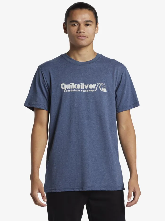 Quiksilver Twinnies Mod TShirt Dark Denim Heather Mens Tees Quiksilver Twinnies Mod TShirt Dark Denim Heather Mens Tees