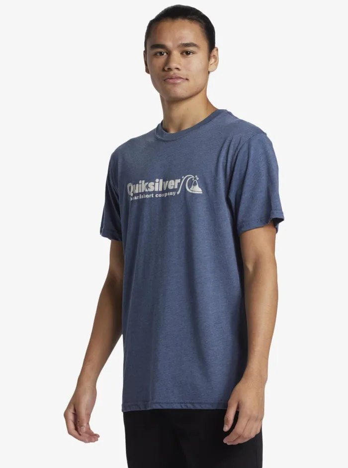 Quiksilver Twinnies Mod TShirt Dark Denim Heather Mens Tees Quiksilver Twinnies Mod TShirt Dark Denim Heather Mens Tees