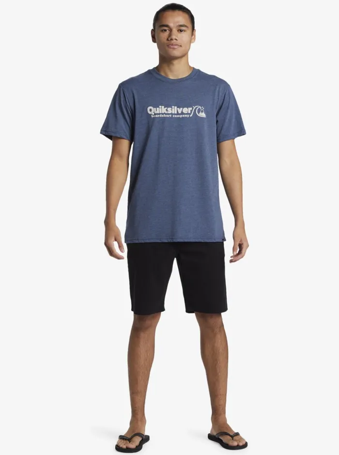 Quiksilver Twinnies Mod TShirt Dark Denim Heather Mens Tees Quiksilver Twinnies Mod TShirt Dark Denim Heather Mens Tees