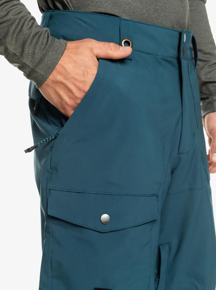 Quiksilver Utility Shell Snow Pants Majolica Blue Mens Snow Pants