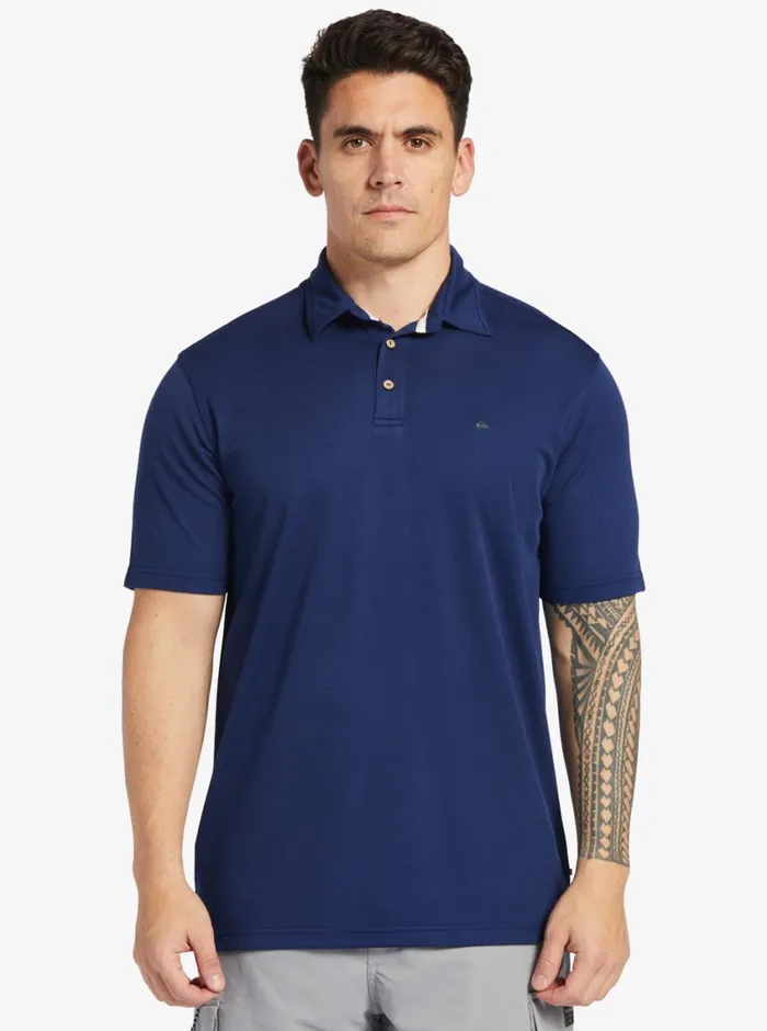 Quiksilver Water Short Sleeve Polo Shirt Midnight Navy MensWaterman Shirts and Polos Quiksilver Water Short Sleeve Polo Shirt Midnight Navy MensWaterman Shirts and Polos