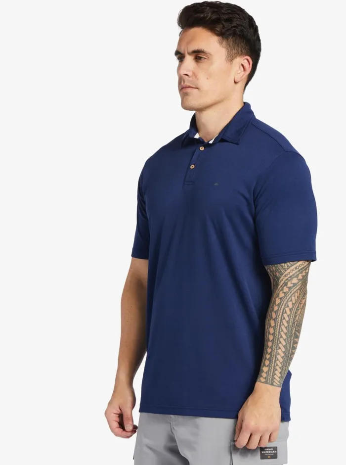 Quiksilver Water Short Sleeve Polo Shirt Midnight Navy MensWaterman Shirts and Polos Quiksilver Water Short Sleeve Polo Shirt Midnight Navy MensWaterman Shirts and Polos