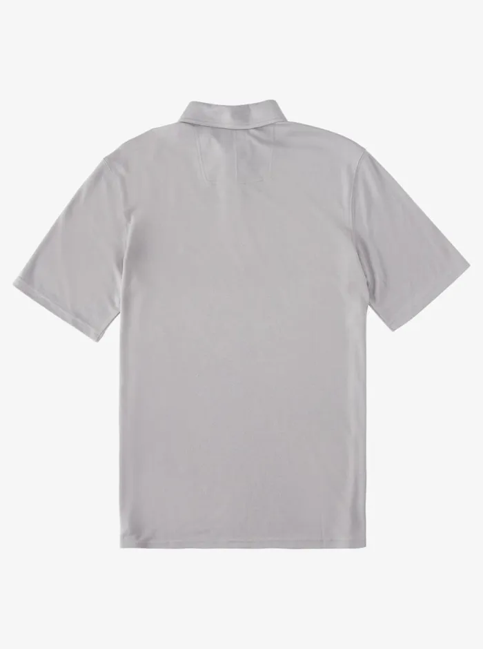 Quiksilver Waterpolo Short Sleeve Polo Shirt Sharkskin MensWaterman Shirts and Polos