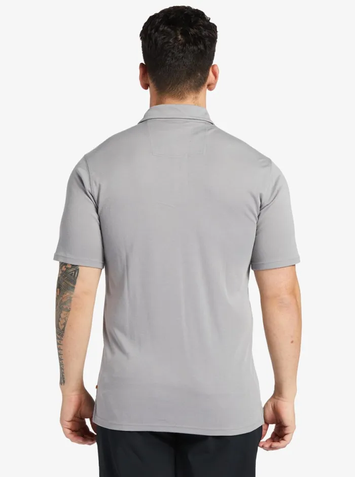 Quiksilver Waterpolo Short Sleeve Polo Shirt Sharkskin MensWaterman Shirts and Polos