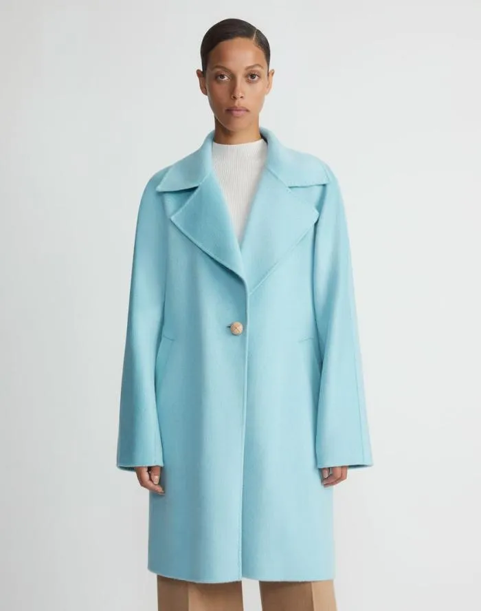 Ready To Wear Brushed Cashmere Double Face Oversized Coat Sea Grass Lafayette 148 New York Jackets and Blazers