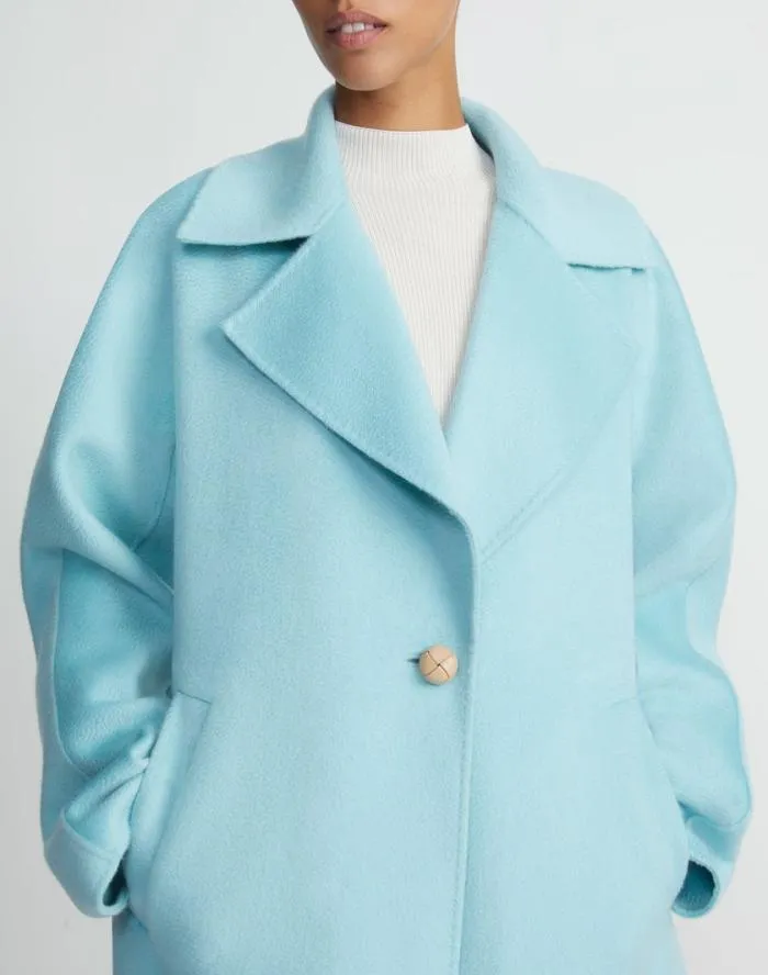 Ready To Wear Brushed Cashmere Double Face Oversized Coat Sea Grass Lafayette 148 New York Jackets and Blazers