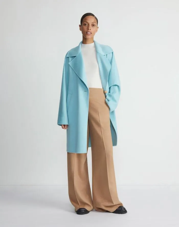 Ready To Wear Brushed Cashmere Double Face Oversized Coat Sea Grass Lafayette 148 New York Jackets and Blazers