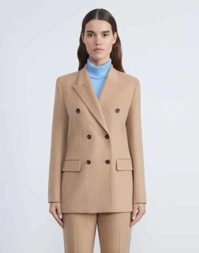 Ready To Wear Camel Hair DoubleBreasted Trinity Blazer Camel Lafayette 148 New York Jackets and Blazers