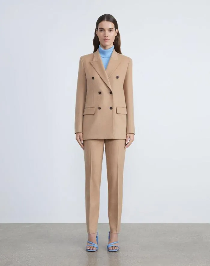 Ready To Wear Camel Hair DoubleBreasted Trinity Blazer Camel Lafayette 148 New York Jackets and Blazers