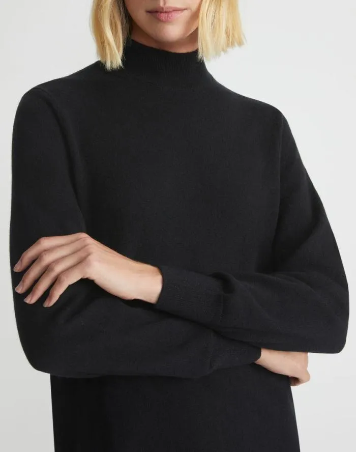 Ready To Wear Cashmere Blouson Sleeve Dress Black Lafayette 148 New York Dresses