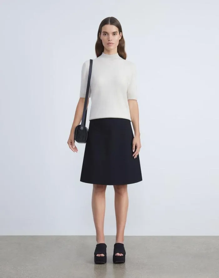 Ready To Wear Cashmere Mockneck Sweater Black Lafayette 148 New York Sweaters and Knits
