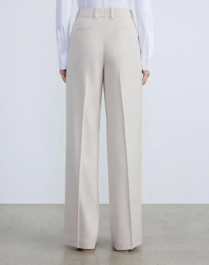 Ready To Wear CashmereWool Mlange Sullivan Pant Oatmeal Melange Lafayette 148 New York Pants and Shorts