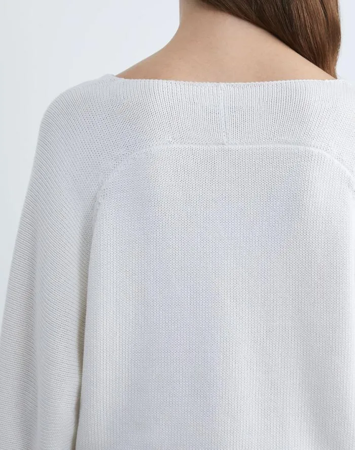 Ready To Wear CottonSilk Tape Wide VNeck Dolman Sweater Black Lafayette 148 New York Sweaters and Knits