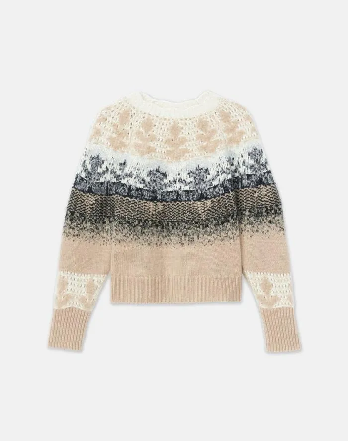 Ready To Wear Fair Isle Jacquard CashmereSilk Sweater Dune Multi Lafayette 148 New York Sweaters and Knits Ready To Wear Fair Isle Jacquard CashmereSilk Sweater Dune Multi Lafayette 148 New York Sweaters and Knits