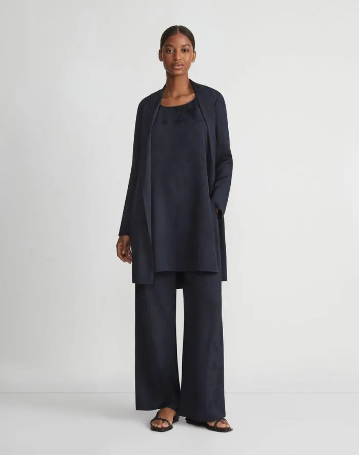 Ready To Wear Flora Bloom Cloqu Jacquard Viscose Tunic Blouse Navy Lafayette 148 New York Blouses and Shirts