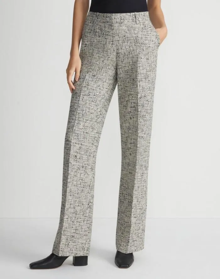 Ready To Wear LinenCotton Boucl Tweed Gates Pant Black Multi Lafayette 148 New York Pants and Shorts