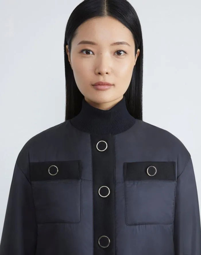 Ready To Wear Regenerated Poly Tech Quilted Jacket Black Lafayette 148 New York Jackets and Blazers