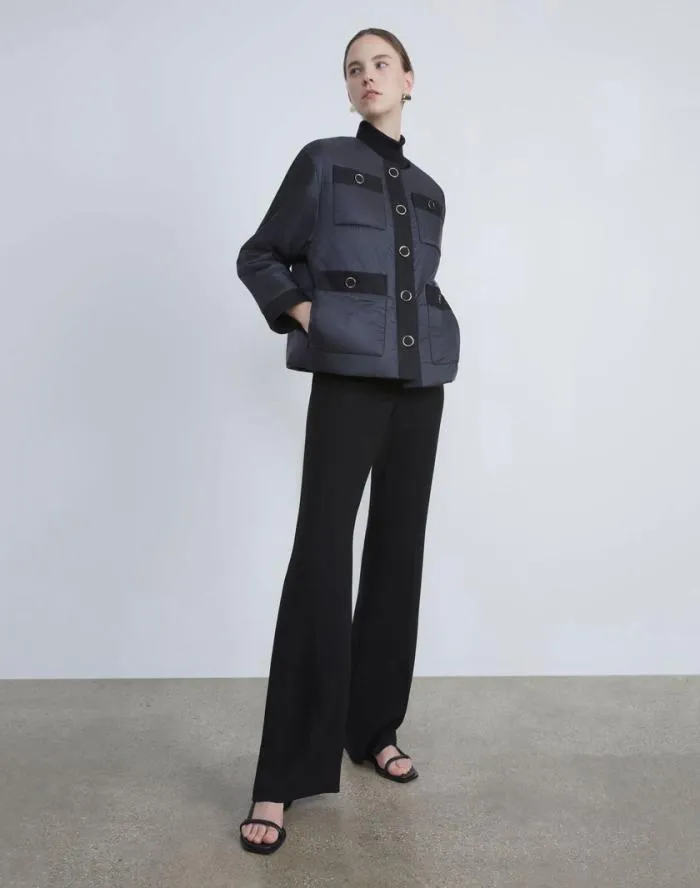 Ready To Wear Regenerated Poly Tech Quilted Jacket Black Lafayette 148 New York Jackets and Blazers