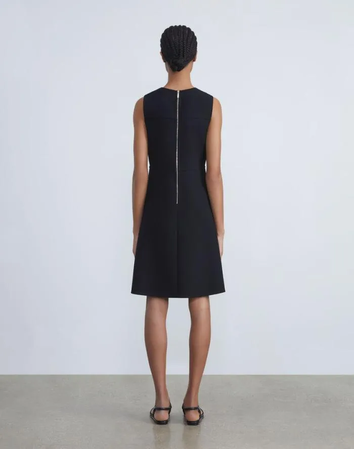 Ready To Wear Responsible Wool Nouveau Crepe Sleeveless Dress Black Lafayette 148 New York Dresses