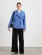 Ready To Wear Shearling Reversible Coat Blue Iris Lafayette 148 New York Leathers and Suedes