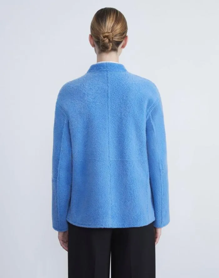 Ready To Wear Shearling Reversible Coat Blue Iris Lafayette 148 New York Leathers and Suedes