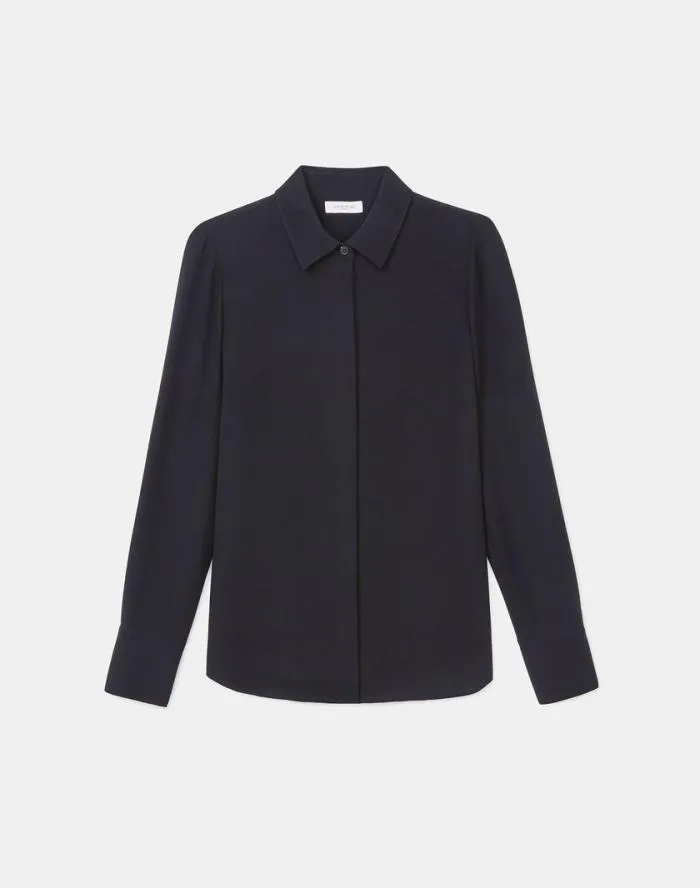 Ready To Wear Silk Georgette Button Blouse Black Lafayette 148 New York Blouses and Shirts Ready To Wear Silk Georgette Button Blouse Black Lafayette 148 New York Blouses and Shirts