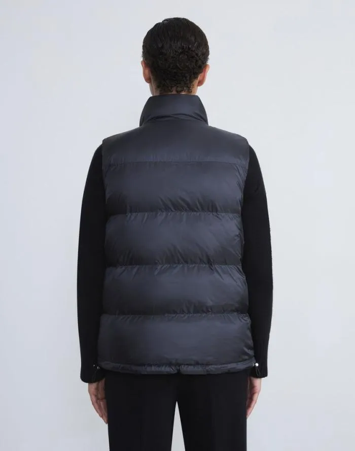 Ready To Wear Wool Knit and Quilted Down Reversible Vest Black Lafayette 148 New York Jackets and Blazers
