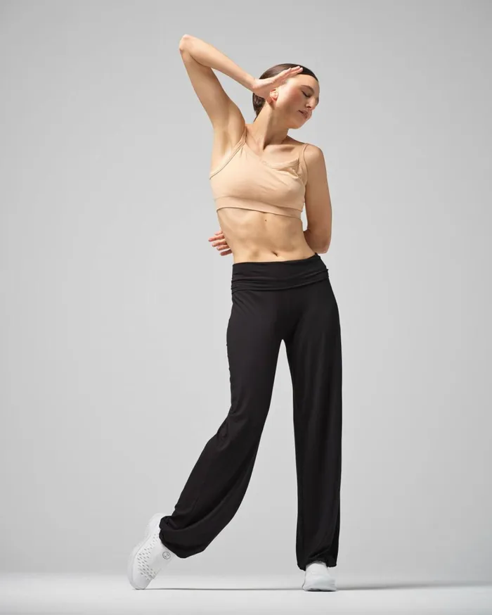Repetto Jazz Women Viscose Jazz Pants With Fold Over Waistband
