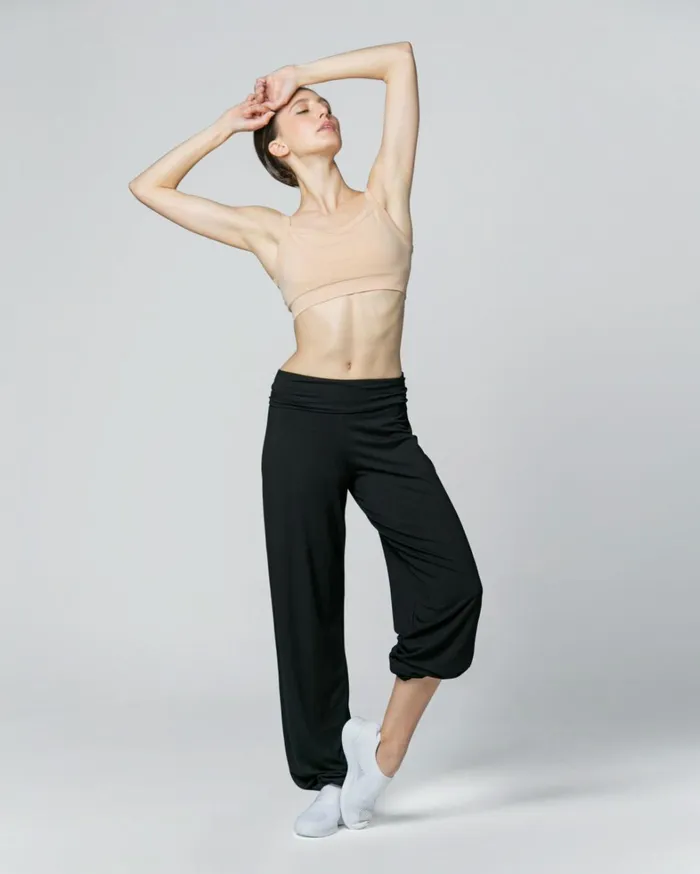 Repetto Jazz Women Viscose Jazz Pants With Fold Over Waistband