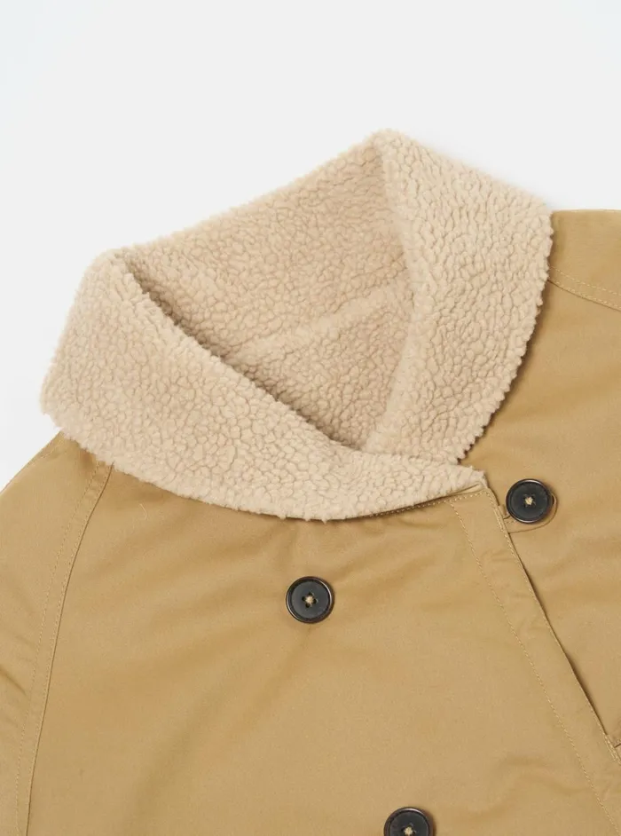 Reversible Mackinaw Jacket In Sand Brushed PolytechSh Men Universal Works Coats and Outerwear