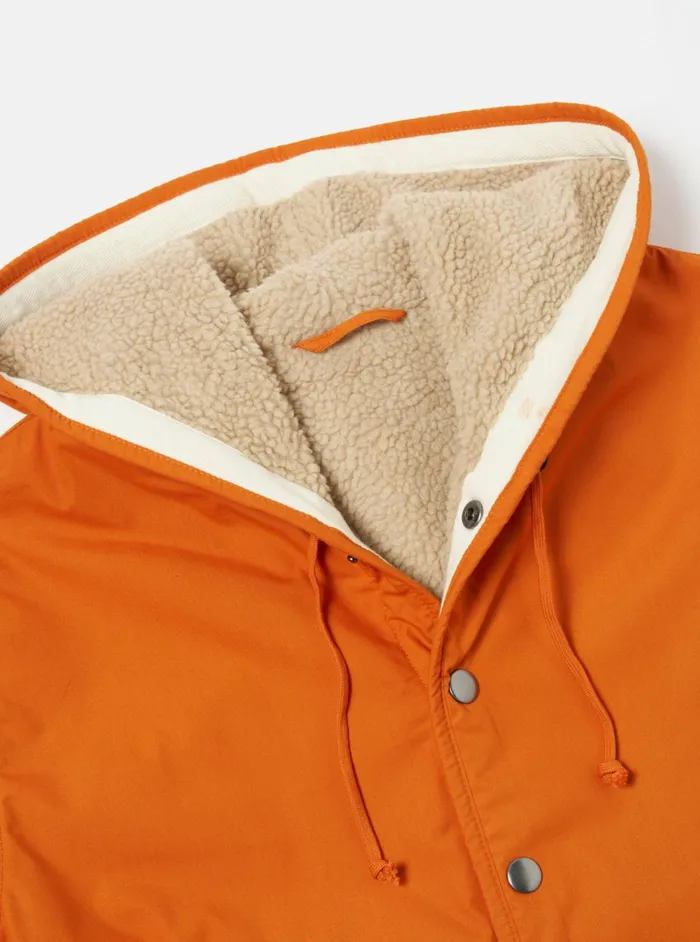 Reversible Simple Hooded Jacket In OrangeSand Recycle Men Universal Works Coats and Outerwear