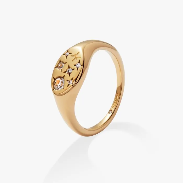 Rings Women Alex And Ani Pisces Zodiac Ring Stainless Steel Gold