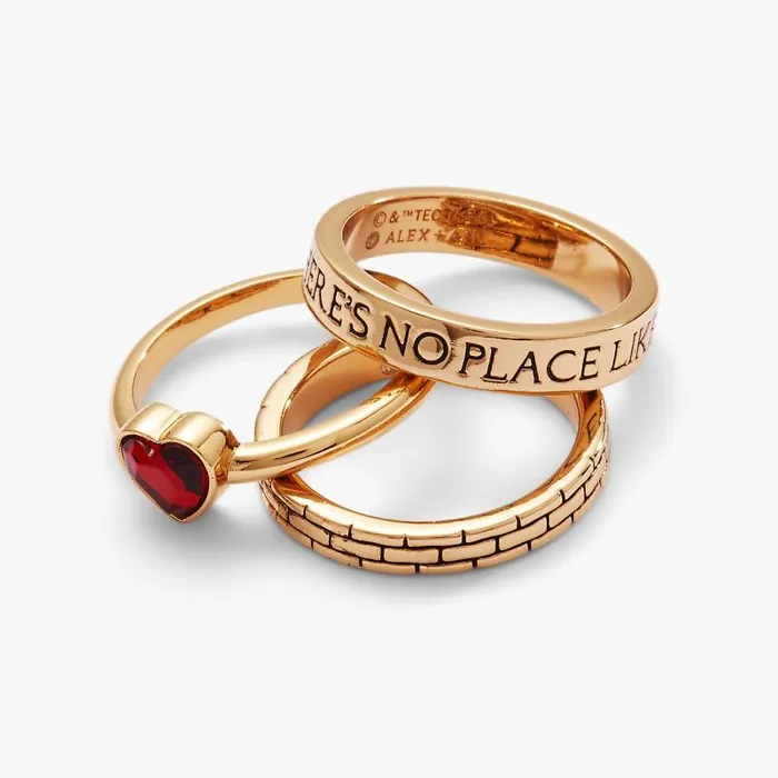 Rings Women Alex And Ani Wizard Of Oz 034There039s No Place Like Home034 Ring Set Gold