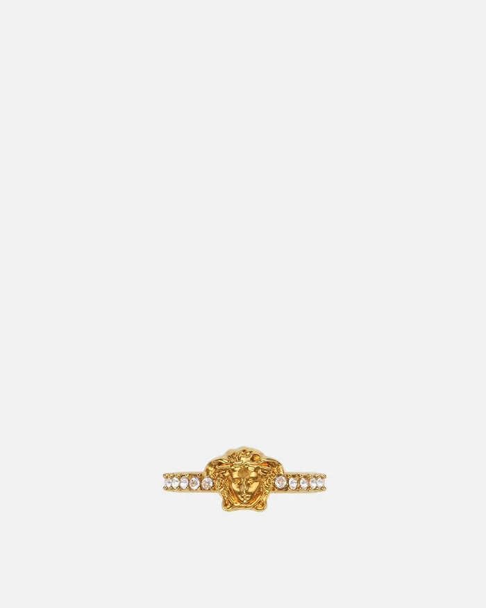 Rings Women Versace Crystal La Medusa Ring Gold