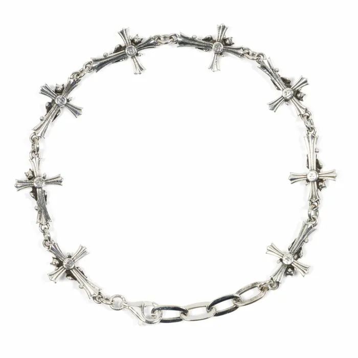 Ripndip Chrome Cross Bracelet Silver Accessories