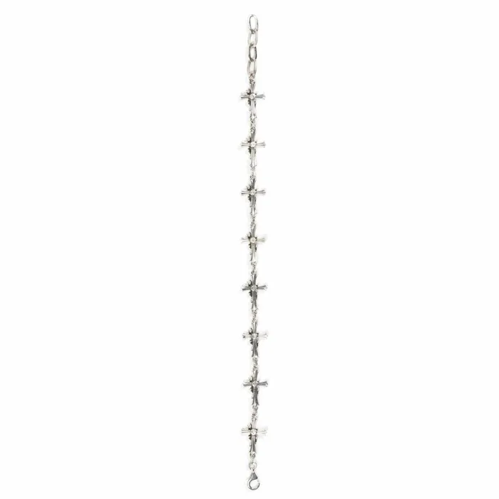 Ripndip Chrome Cross Bracelet Silver Accessories
