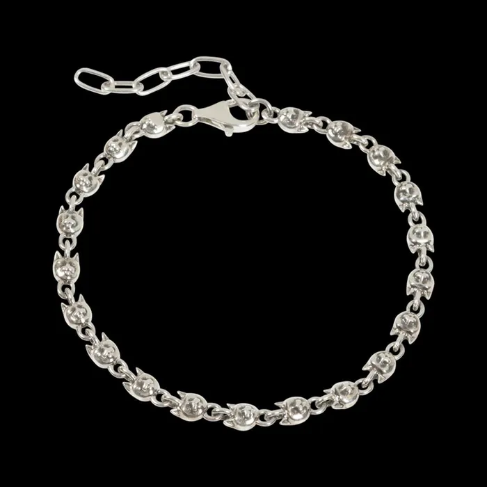 Ripndip Chrome Kitty Bracelet Silver Accessories Ripndip Chrome Kitty Bracelet Silver Accessories