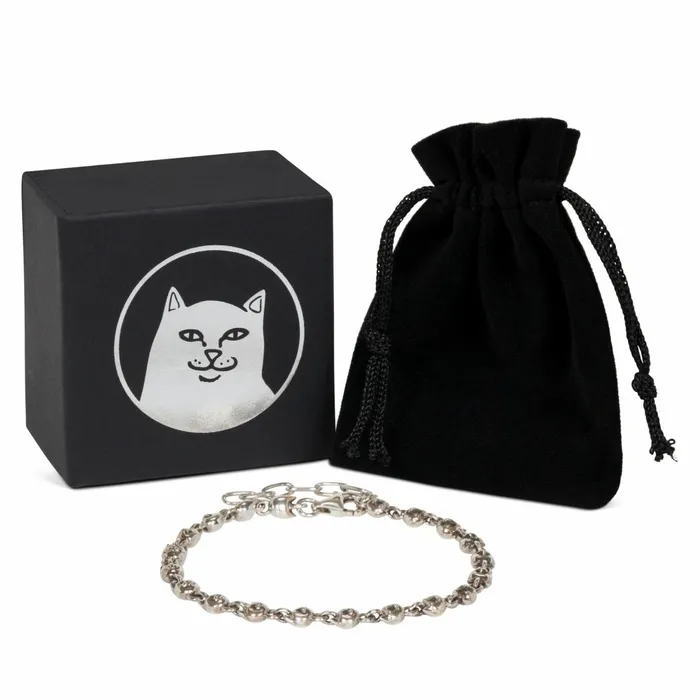 Ripndip Chrome Kitty Bracelet Silver Accessories Ripndip Chrome Kitty Bracelet Silver Accessories