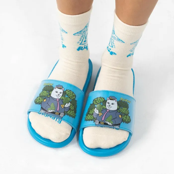 Ripndip Confiscated Slides Blue Slides Slippers Ripndip Confiscated Slides Blue Slides Slippers