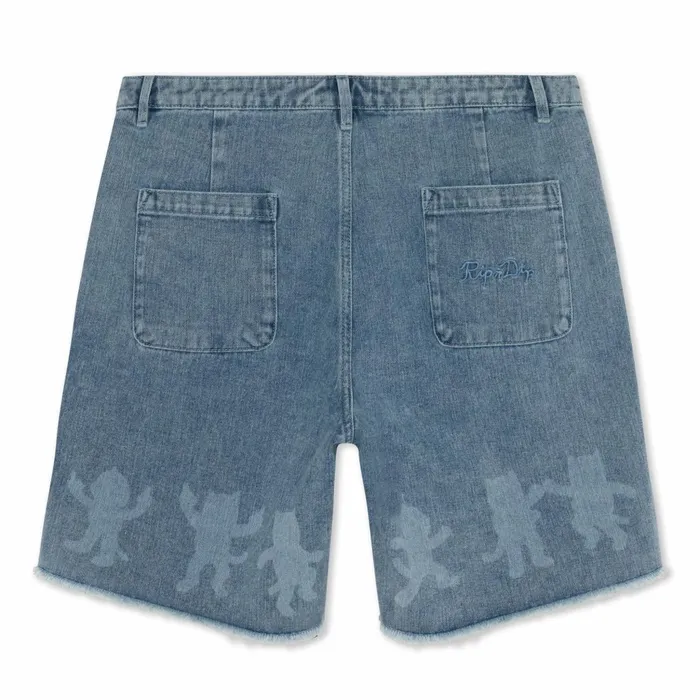 Ripndip Cosmic Nerm Denim Shorts Medium Wash Shorts Ripndip Cosmic Nerm Denim Shorts Medium Wash Shorts