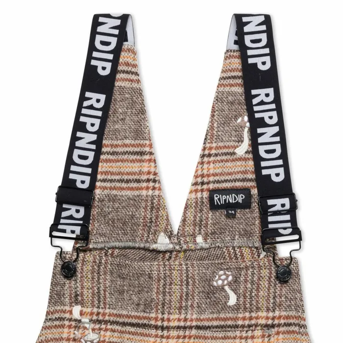 Ripndip Euphoria Plaid Overalls Brown Plaid Pants Ripndip Euphoria Plaid Overalls Brown Plaid Pants