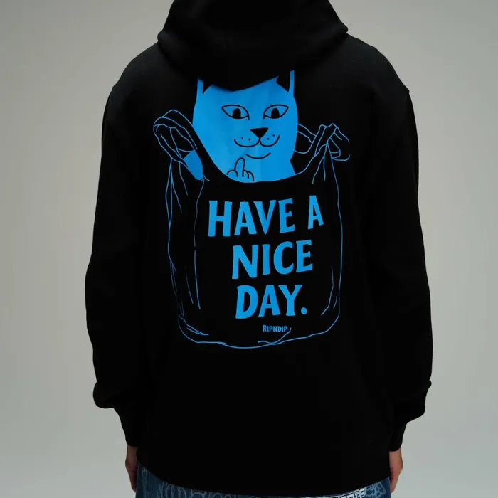Ripndip In My Bag Hoodie Black Hoodies Crewnecks Ripndip In My Bag Hoodie Black Hoodies Crewnecks