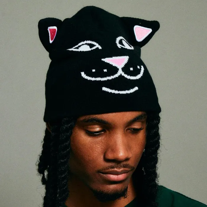 Ripndip Jerm Face Beanie Black Beanies Ripndip Jerm Face Beanie Black Beanies
